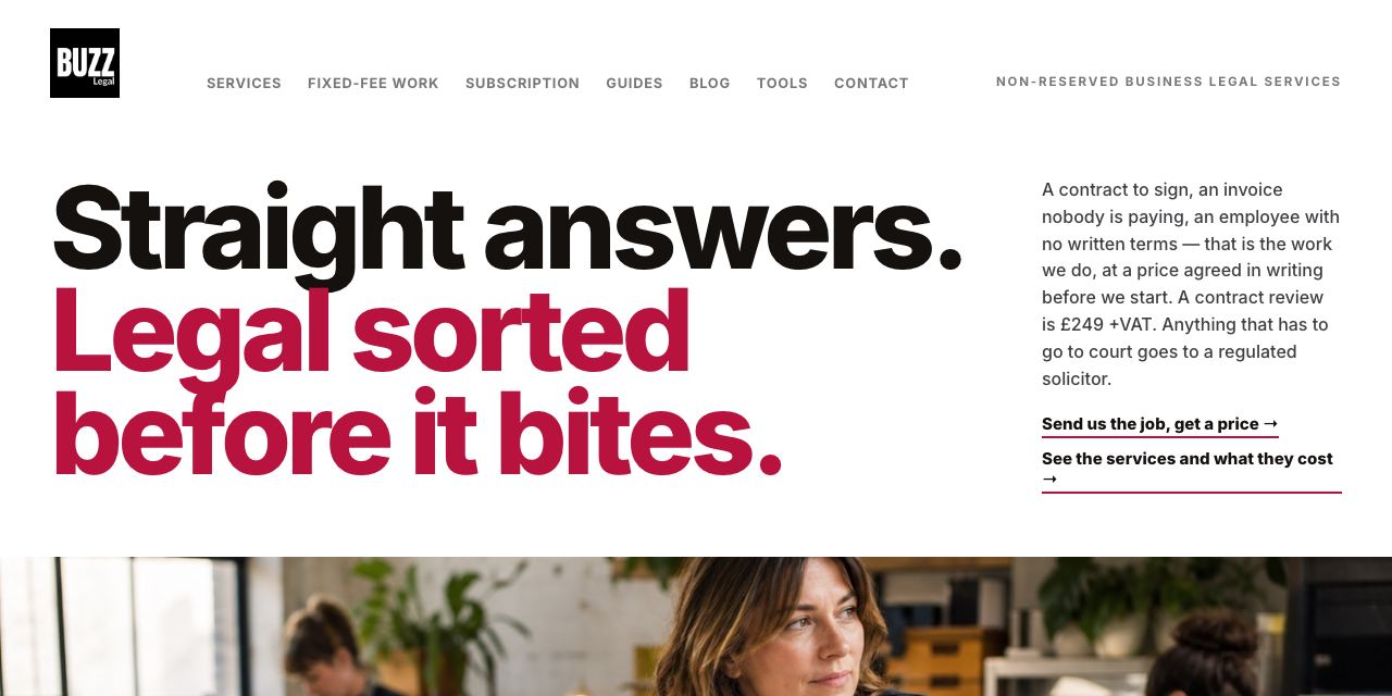 Buzz Legal website
